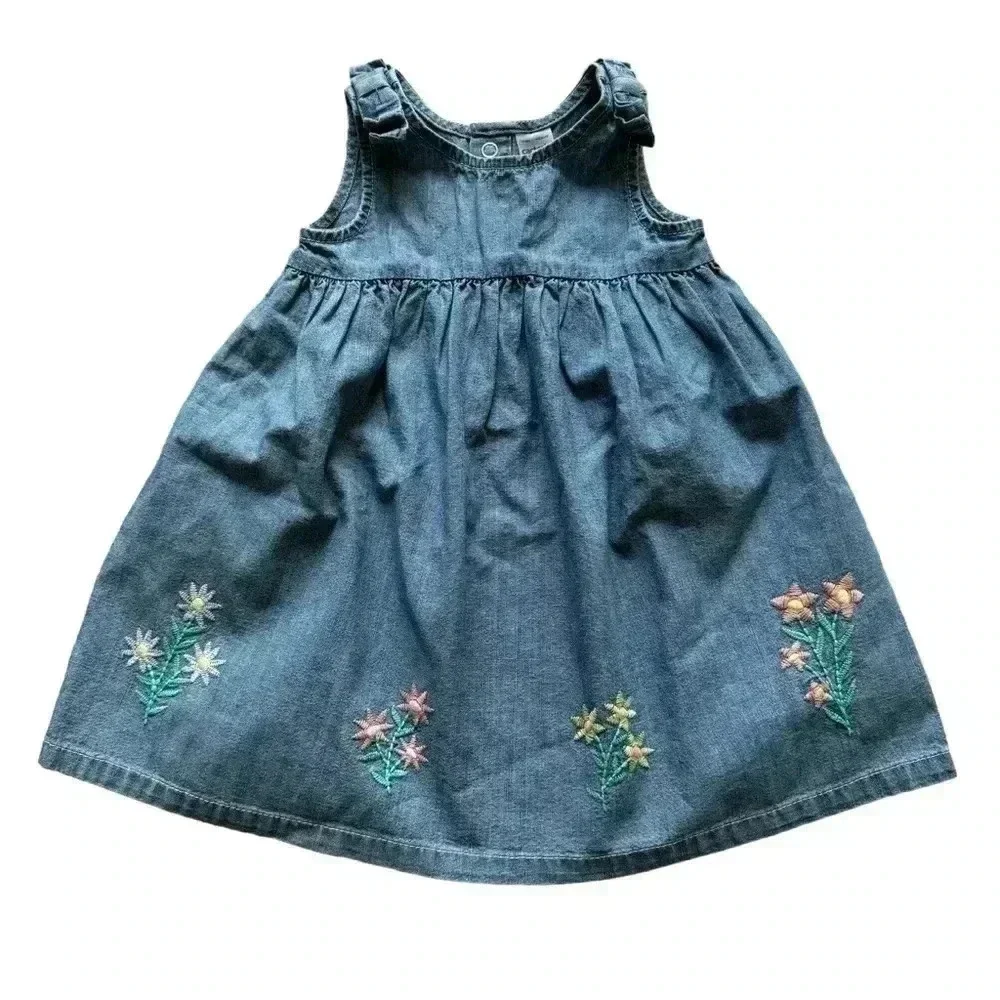 Carter’s Pullover Cotton Crewneck Embroidered Cotton Dress SZ 12 months # 2053